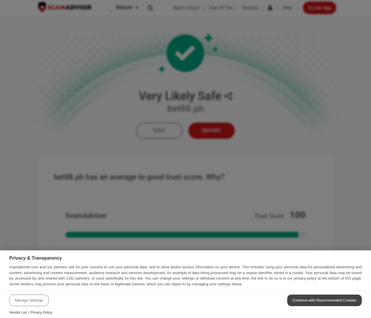 bet88.ph üçün avtomatlaşdırılmış qiymətləndirmə səhifəsinin saxlanmış görüntüsü